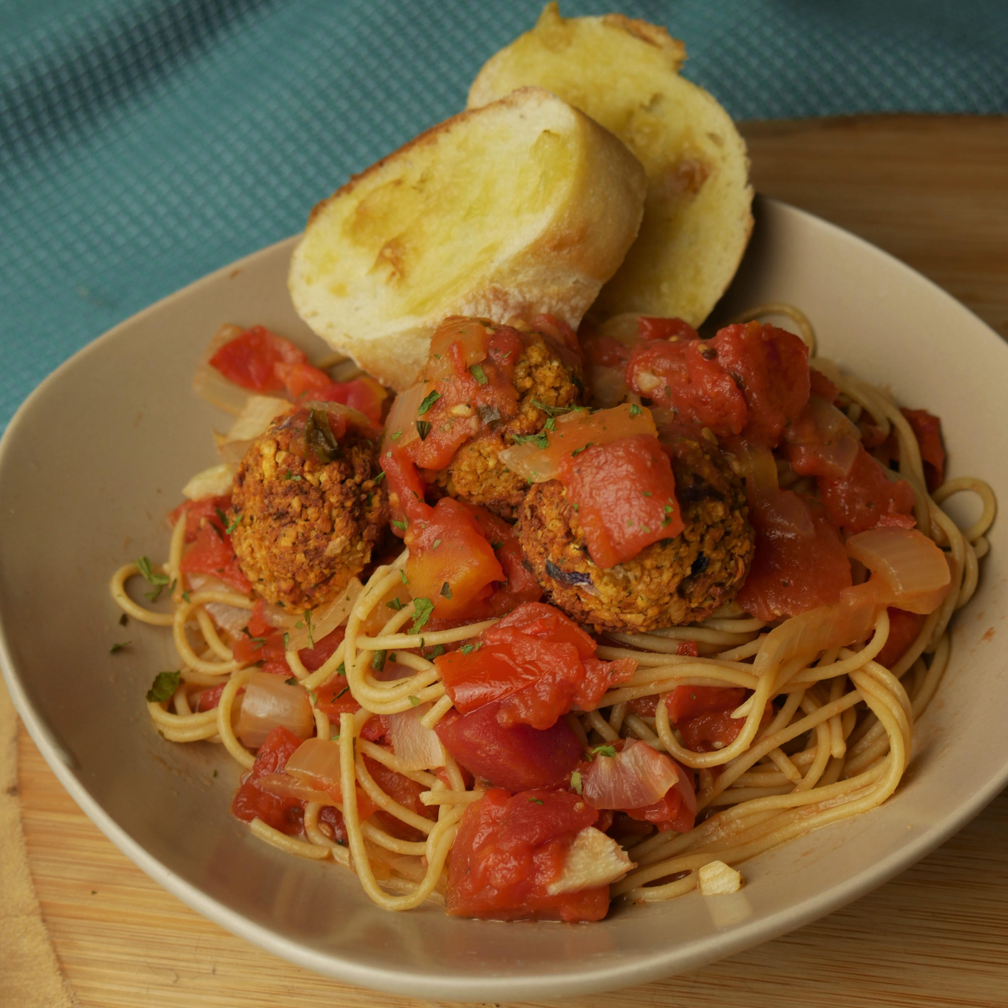 Tomato Vodka Sauce with Chickpea Meatballs